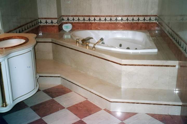 Aménagement salle de bains luxe marbre Chanceaux-sur-Choisille