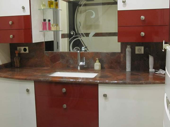 Plan salle de bains marbre Chanceaux-sur-Choisille